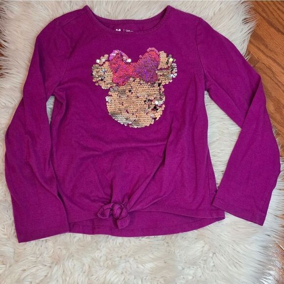 Minnie Mouse Long Sleeve Tee with Sequin - Picture 1 of 3